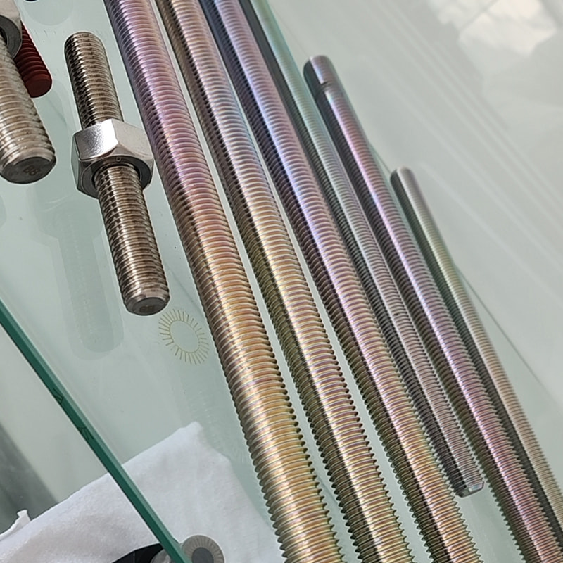 Borchie per aste filettate B7 in acciaio legato M27*300 con rivestimento in PTFE/Dacromet
