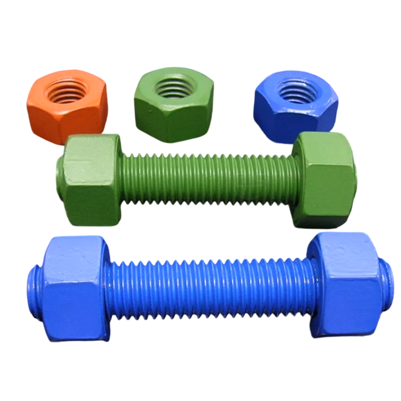 Borchie per aste filettate B7 in acciaio legato M27*300 con rivestimento in PTFE/Dacromet