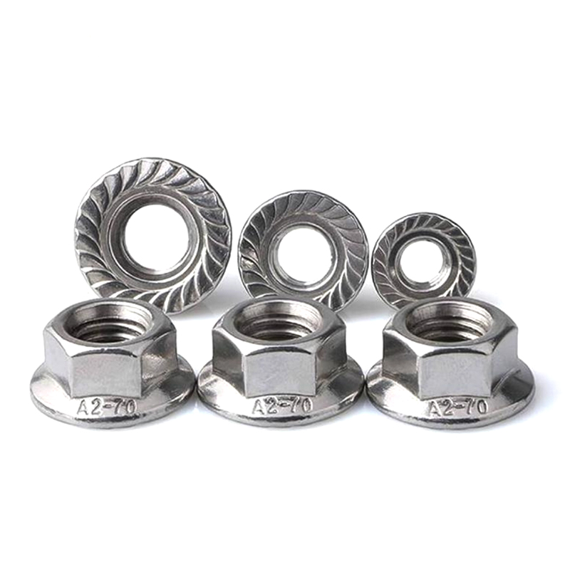 Dadi antiscivolo con dado flangiato esagonale zincato M16-1.5