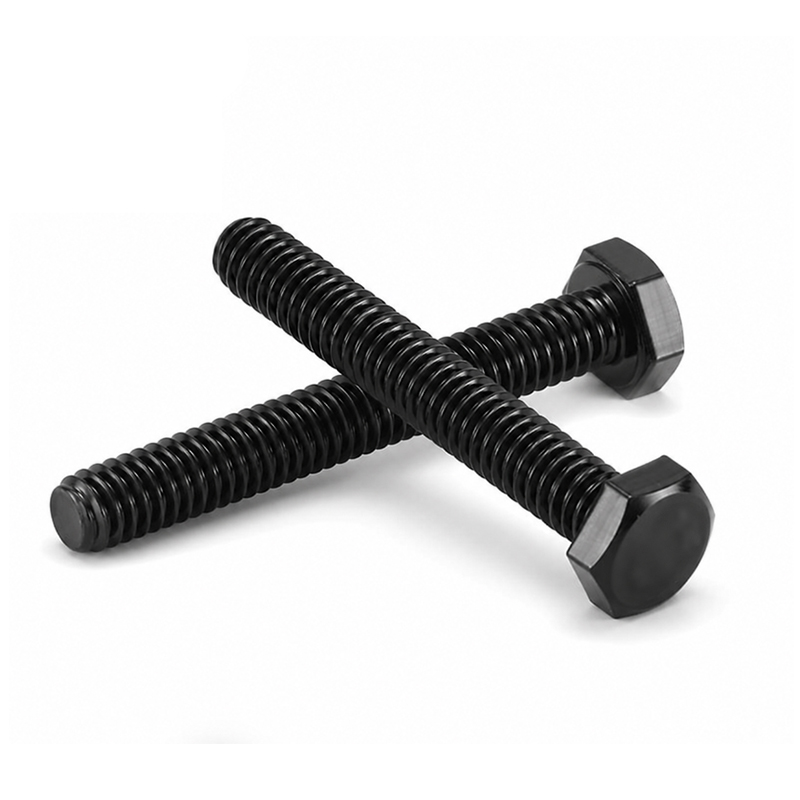 Bullone esagonale a filettatura intera SS304 A2-70 in ossido nero DIN 933