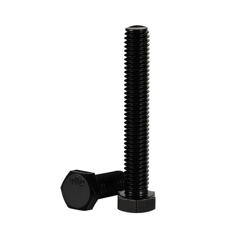 Bullone esagonale a filettatura intera SS304 A2-70 in ossido nero DIN 933